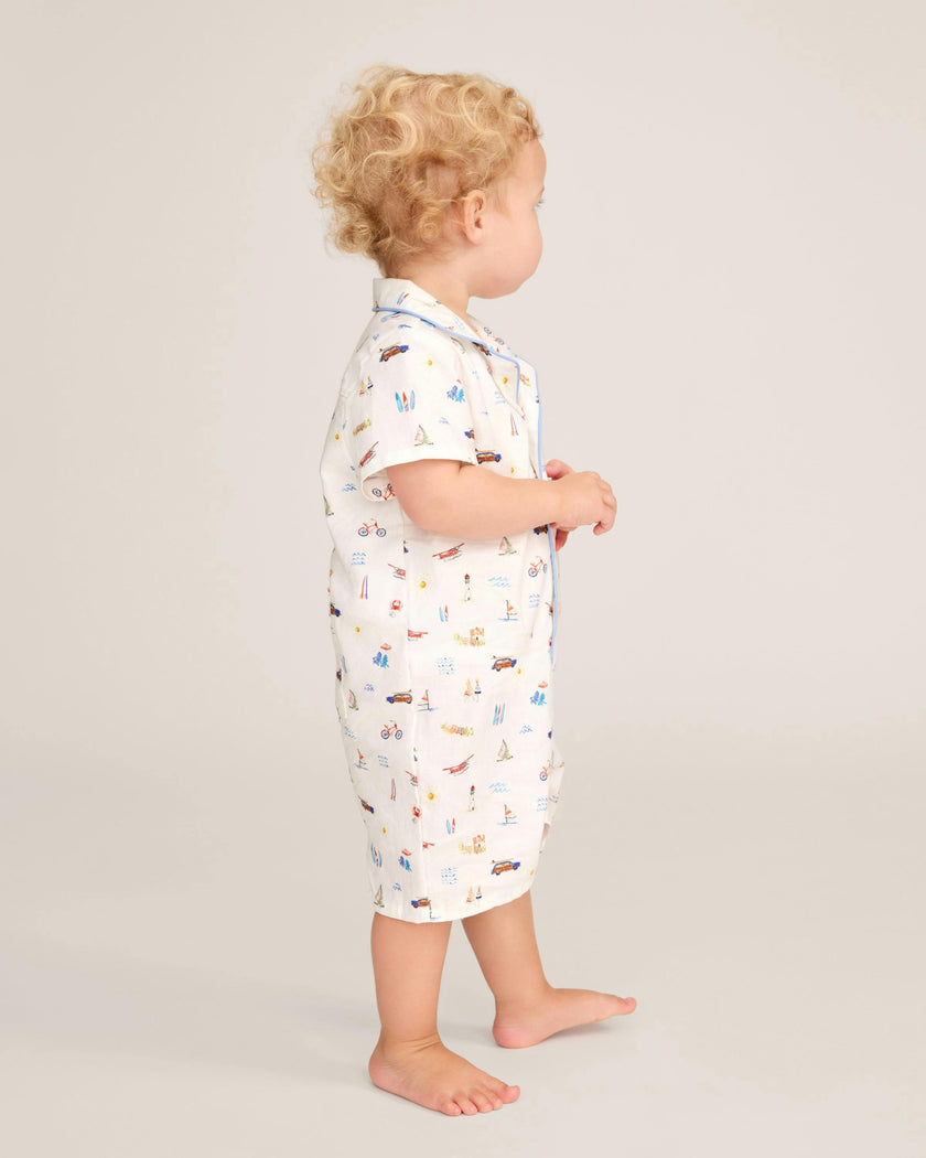 Baby's Twill Summer Romper in Summer Nostalgia