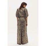 Culotte Metallic Linen Pants - Impala Print