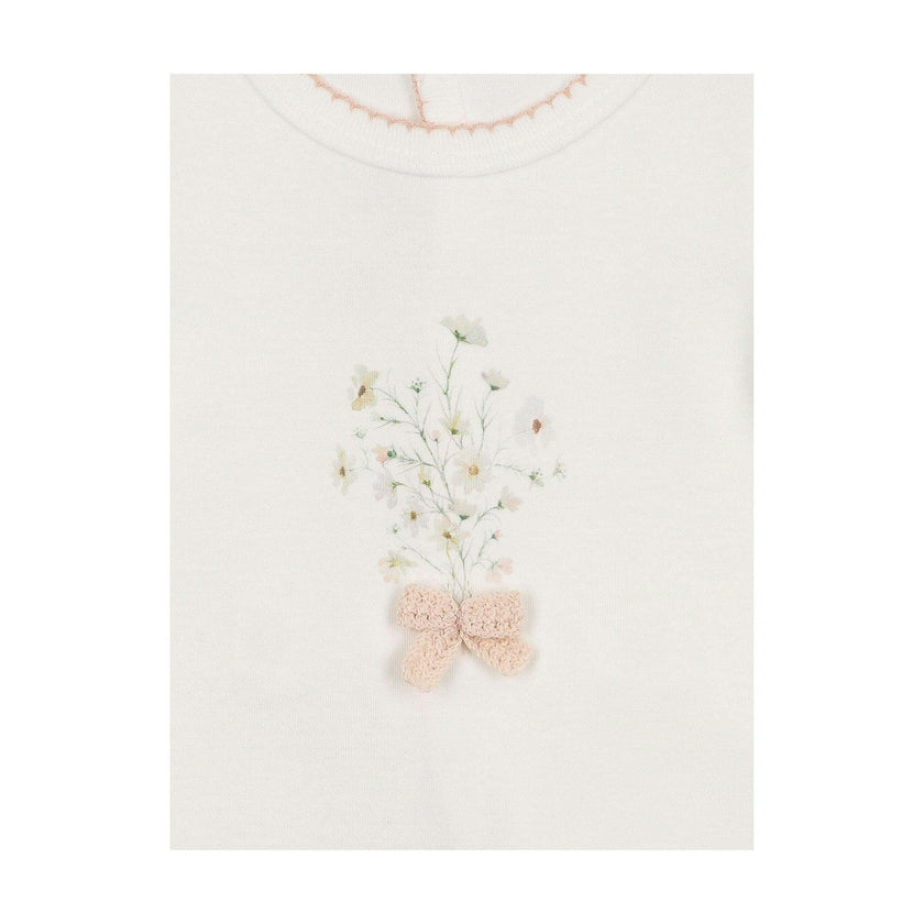 Nature's Florals Layette Set Ivory & Rose