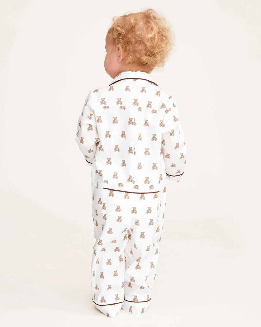 Baby's Twill Classic Romper in Teddy Tales