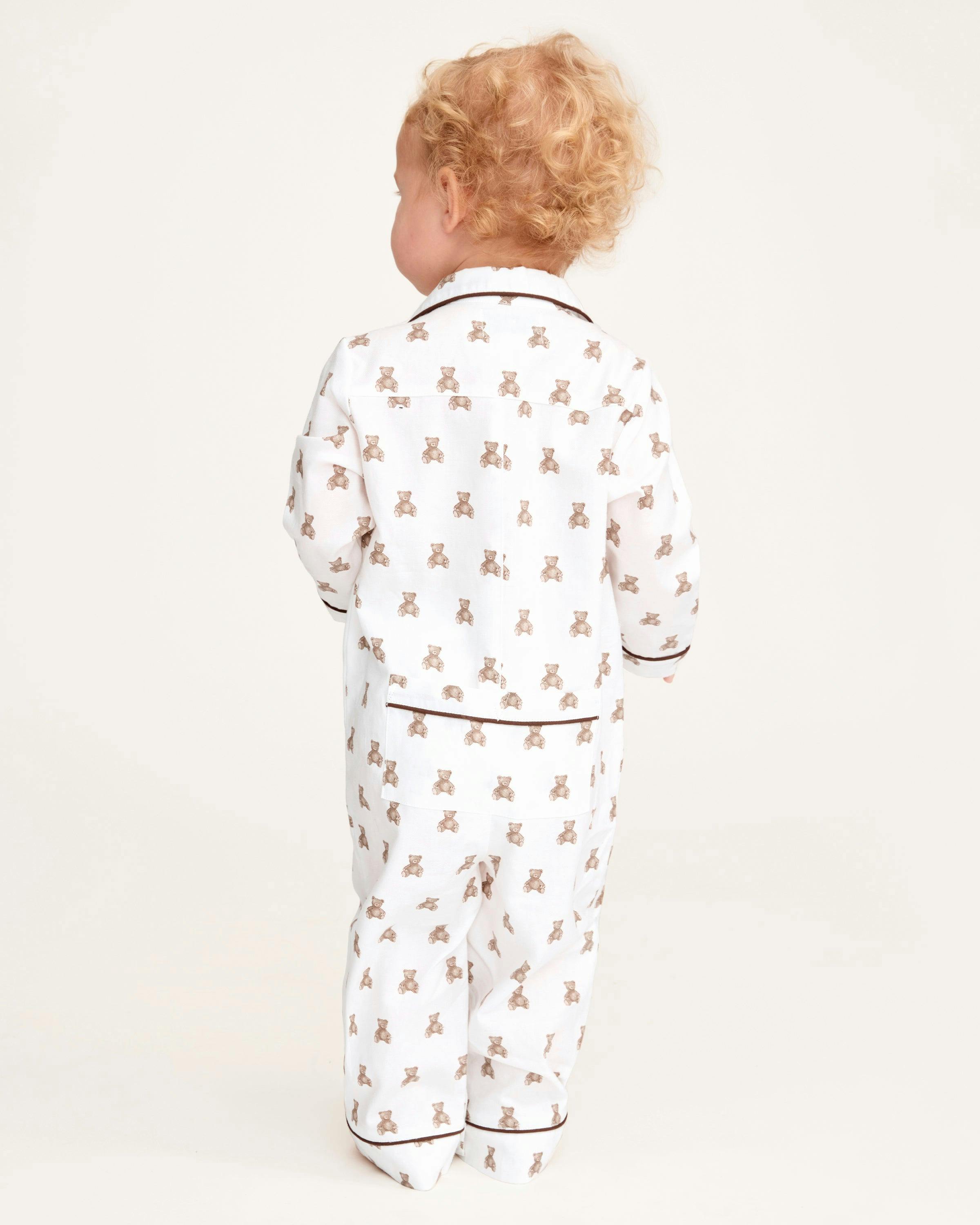 Baby's Twill Classic Romper in Teddy Tales