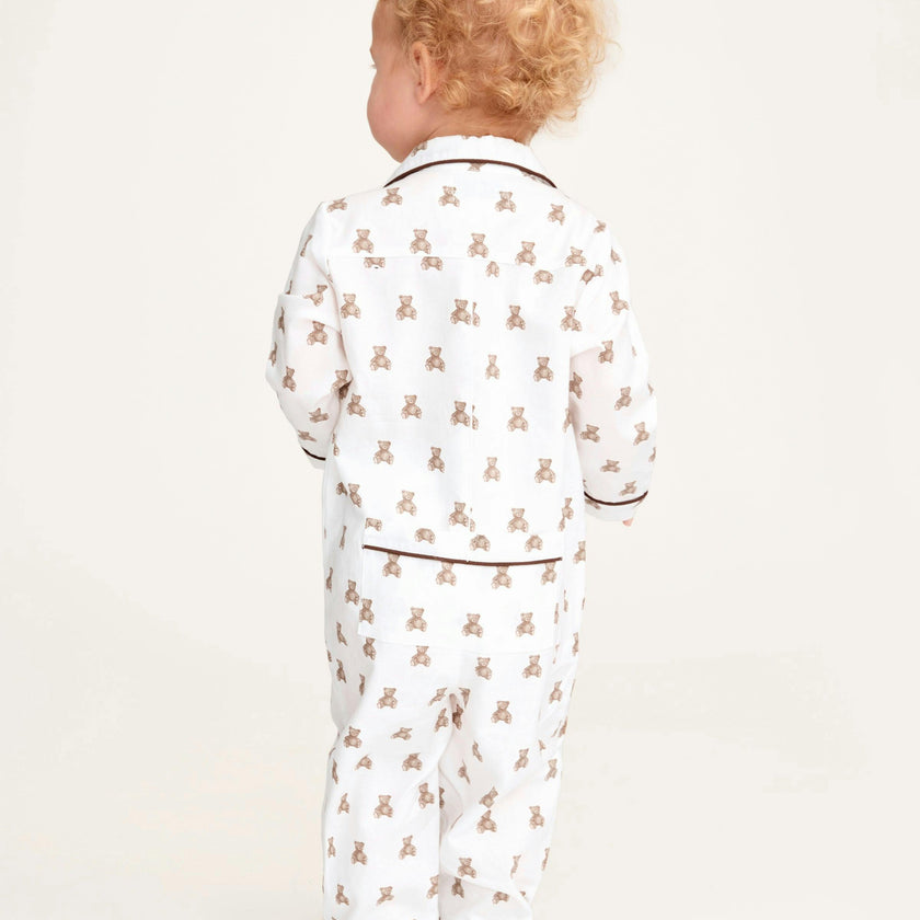 Baby's Twill Classic Romper in Teddy Tales