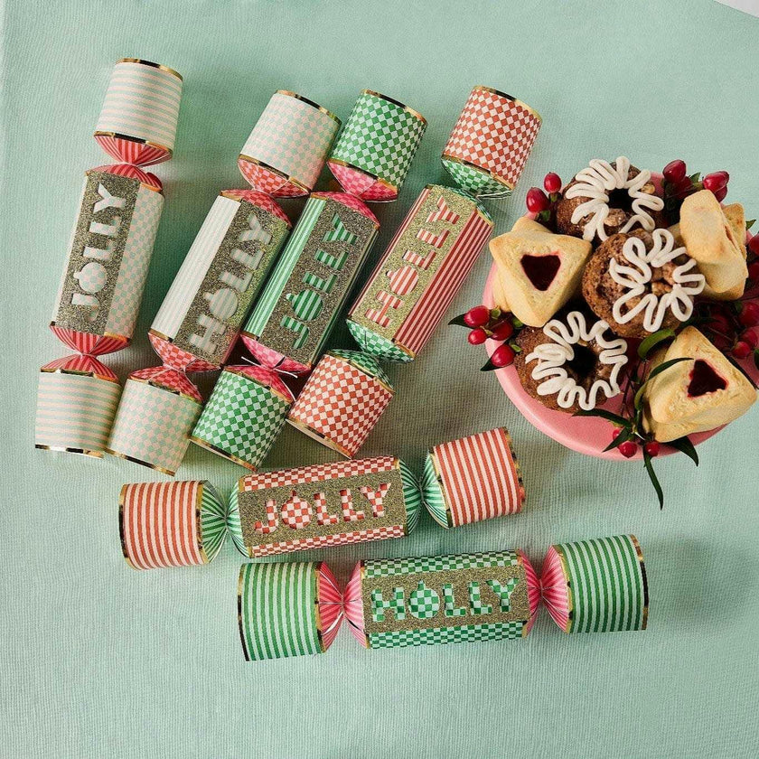 Holly Jolly Holiday Crackers (Set of 6)