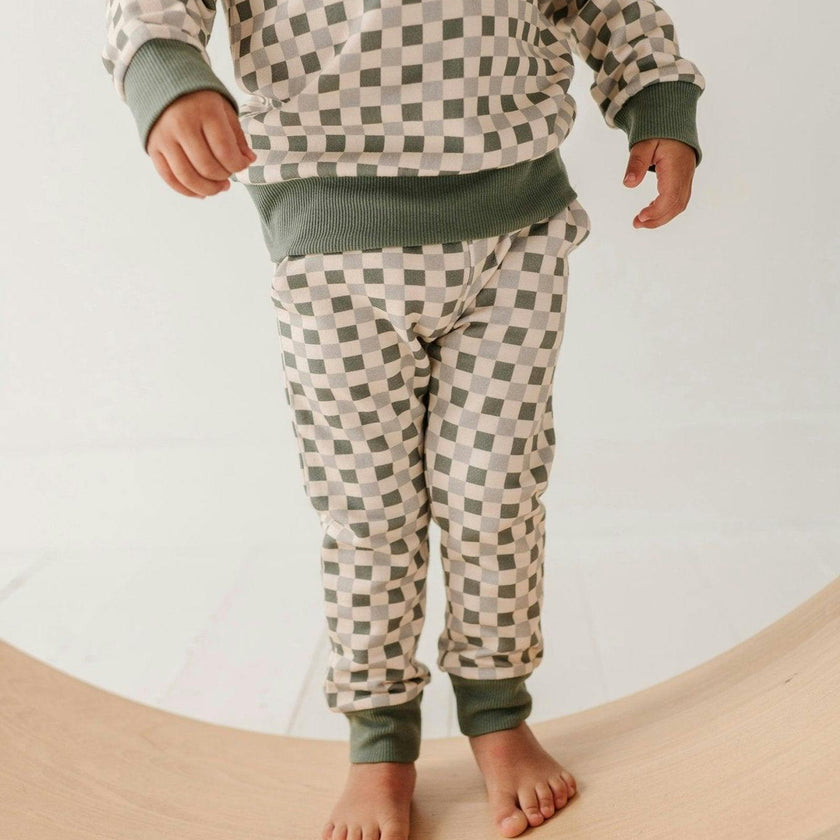 Boys Fleece Sweatpants in Sand