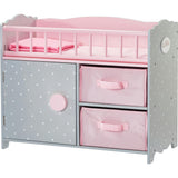 Olivia's Little World Wooden Baby Doll Crib & Cabinet