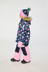 Two Piece Discover Snowsuit Blue Floral Print