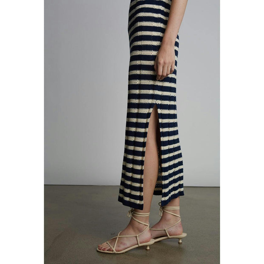 EMMIE STRIPE DRESS | NAVY + IVORY STRIPE