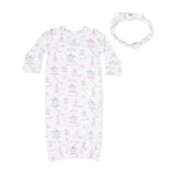 Carousel with Bows - Kimono Gown & Knot Headband