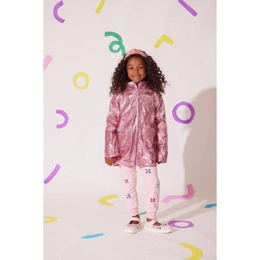 Rose Sequin Rain Jacket