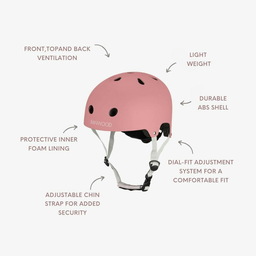 Banwood Eco Kids Bike Helmet — Raspberry