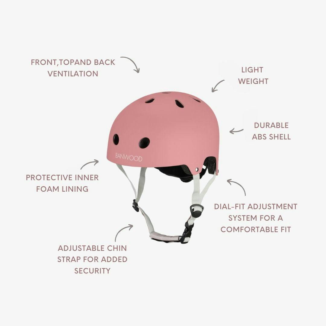 Banwood Eco Kids Bike Helmet — Raspberry