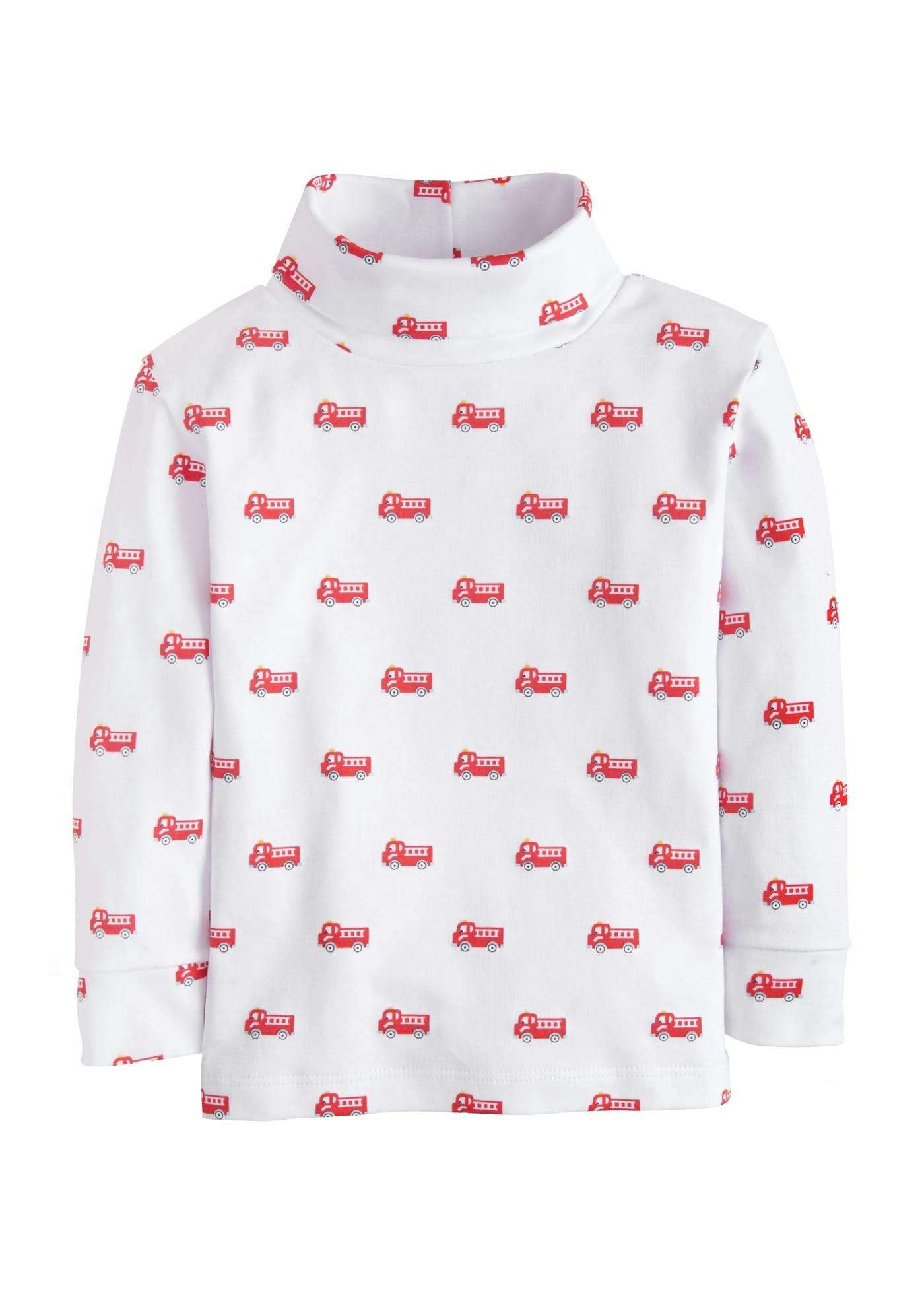 Printed Turtleneck - Fire Trucks