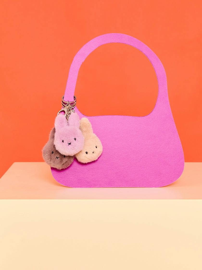 Miffy ECO Fuzzy Keychain Beige - 3