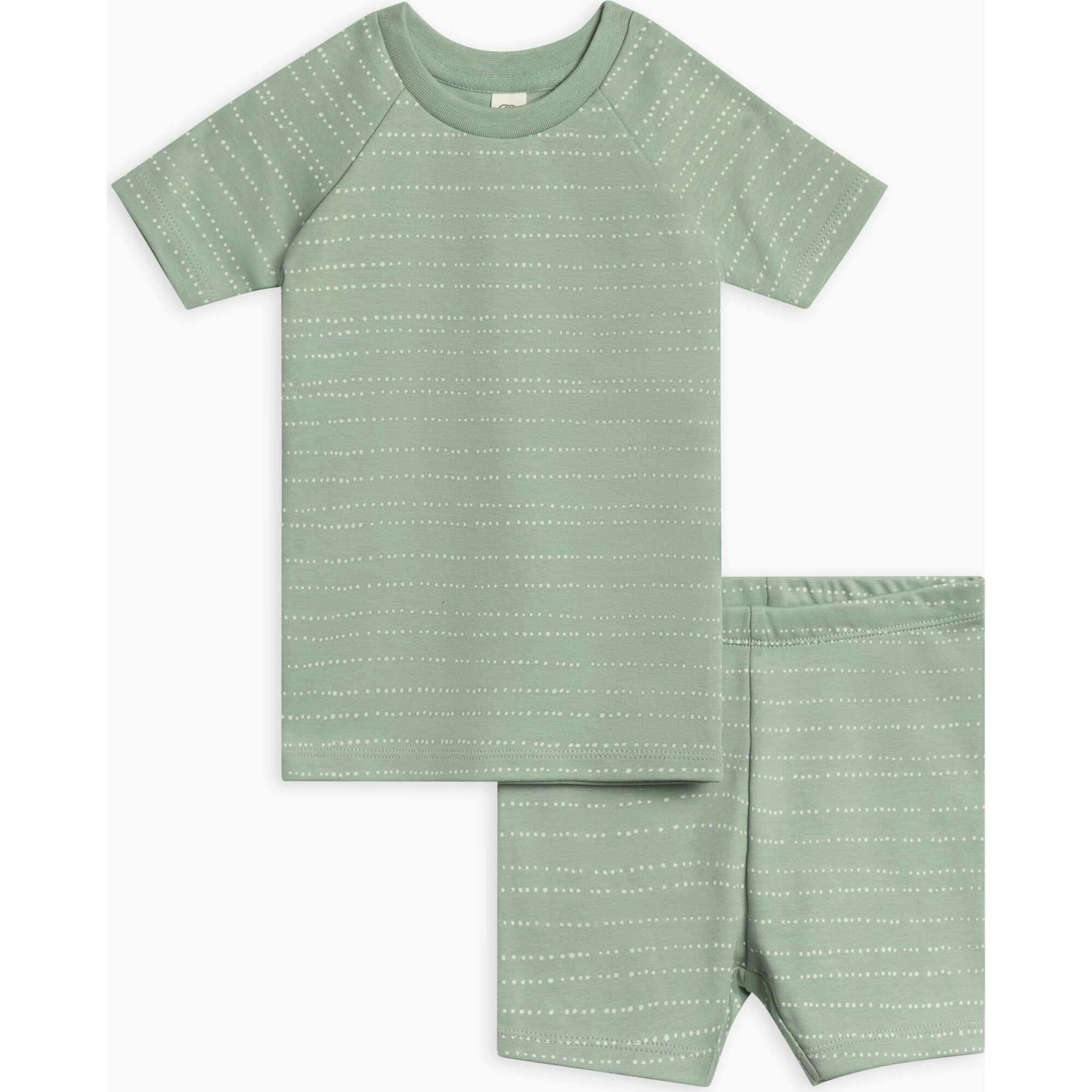 2-Piece Short Sleeve Jammie Set Wave Stripe / Rain