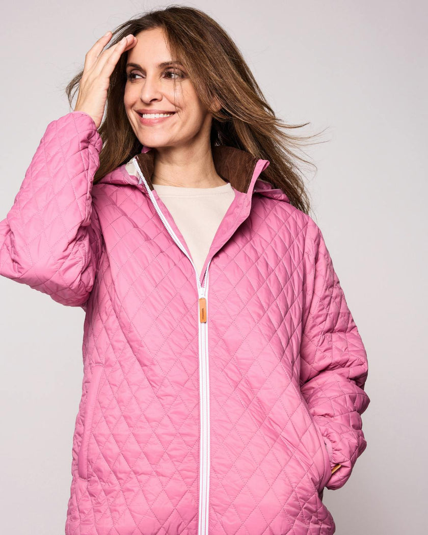 Women's Rose Pink Quilted Puffer Jacket