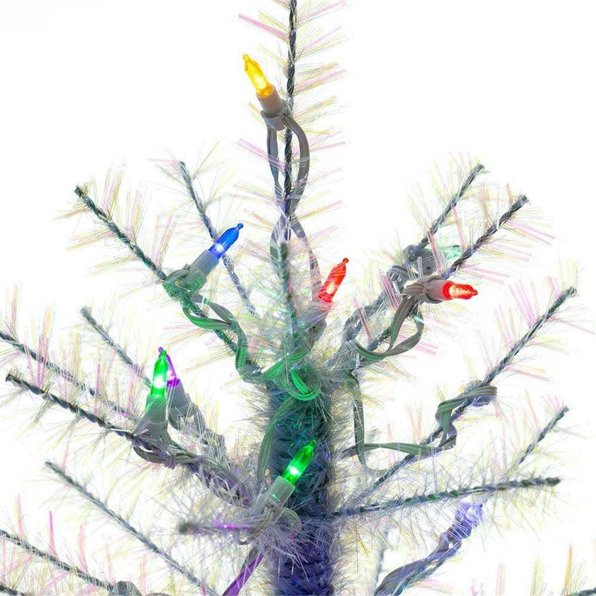 4.5-Foot Pre-Lit Multi-LED Glistening Pine Tree