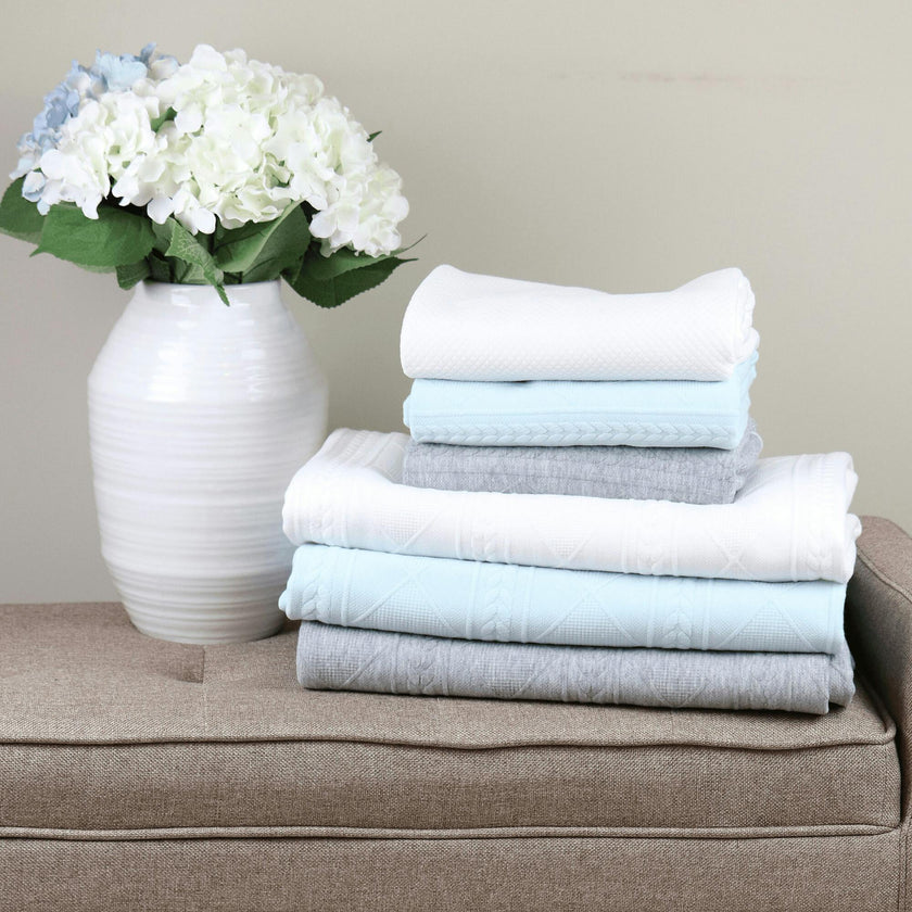 White Knit Blanket