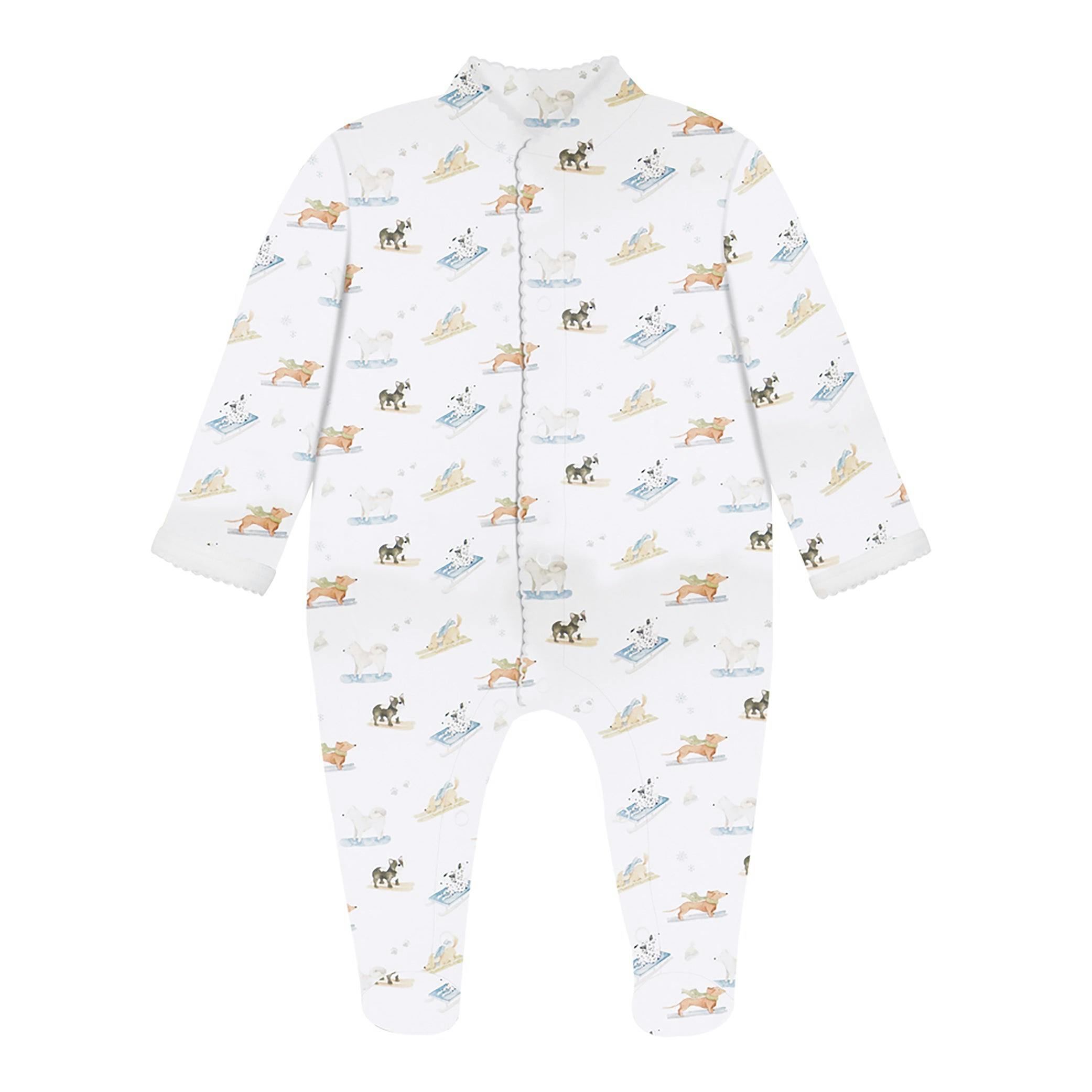 Ski Pups Boy Pima Cotton Baby One-Piece Pajamas