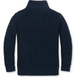 Organic Mock Neck Cardigan Stitch Sweater
