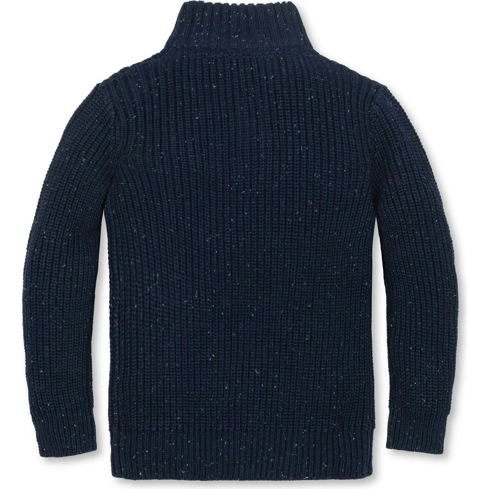 Organic Mock Neck Cardigan Stitch Sweater