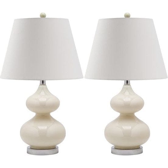 Set of 2 Eva Double Gourd Glass Lamps