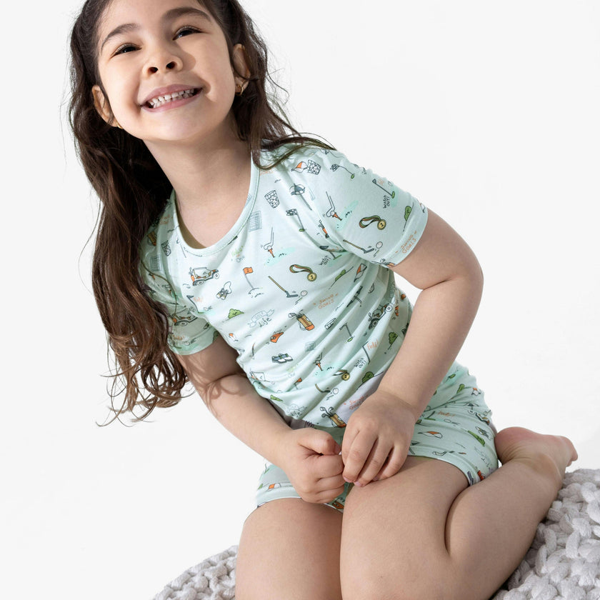 Golf Bamboo Kids Pajama Short Set