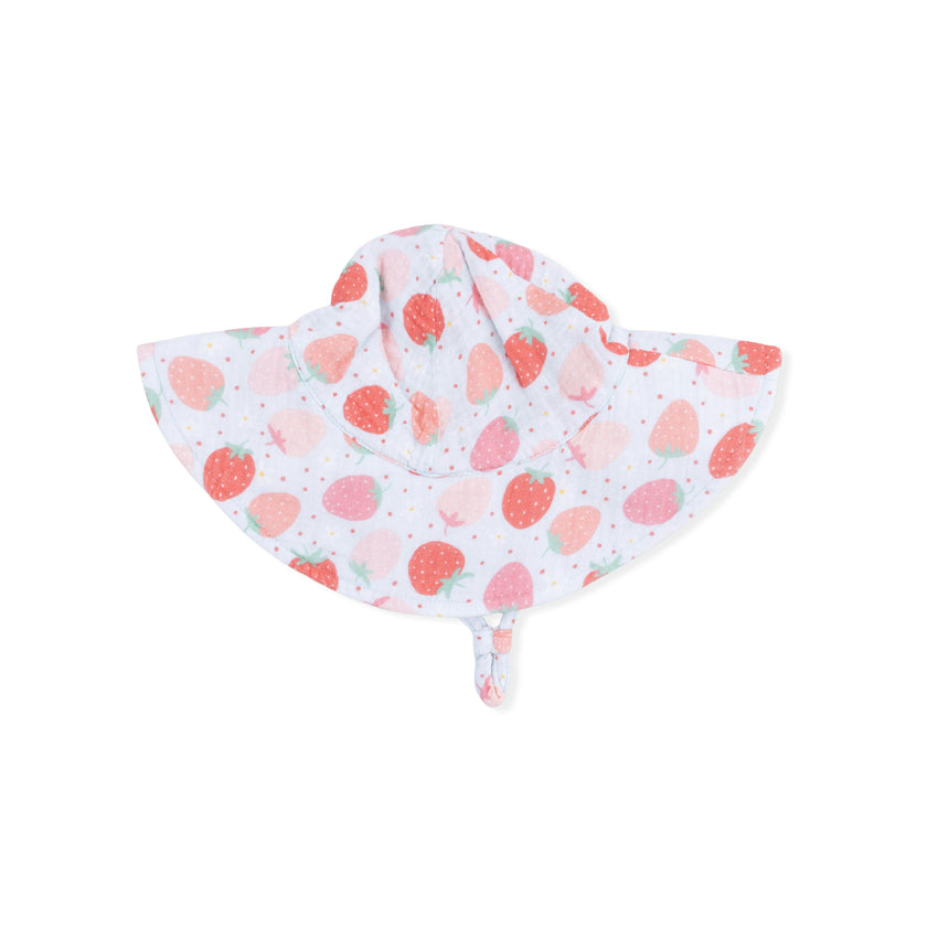 Strawberry Bliss - Wide Brim Sun Hat