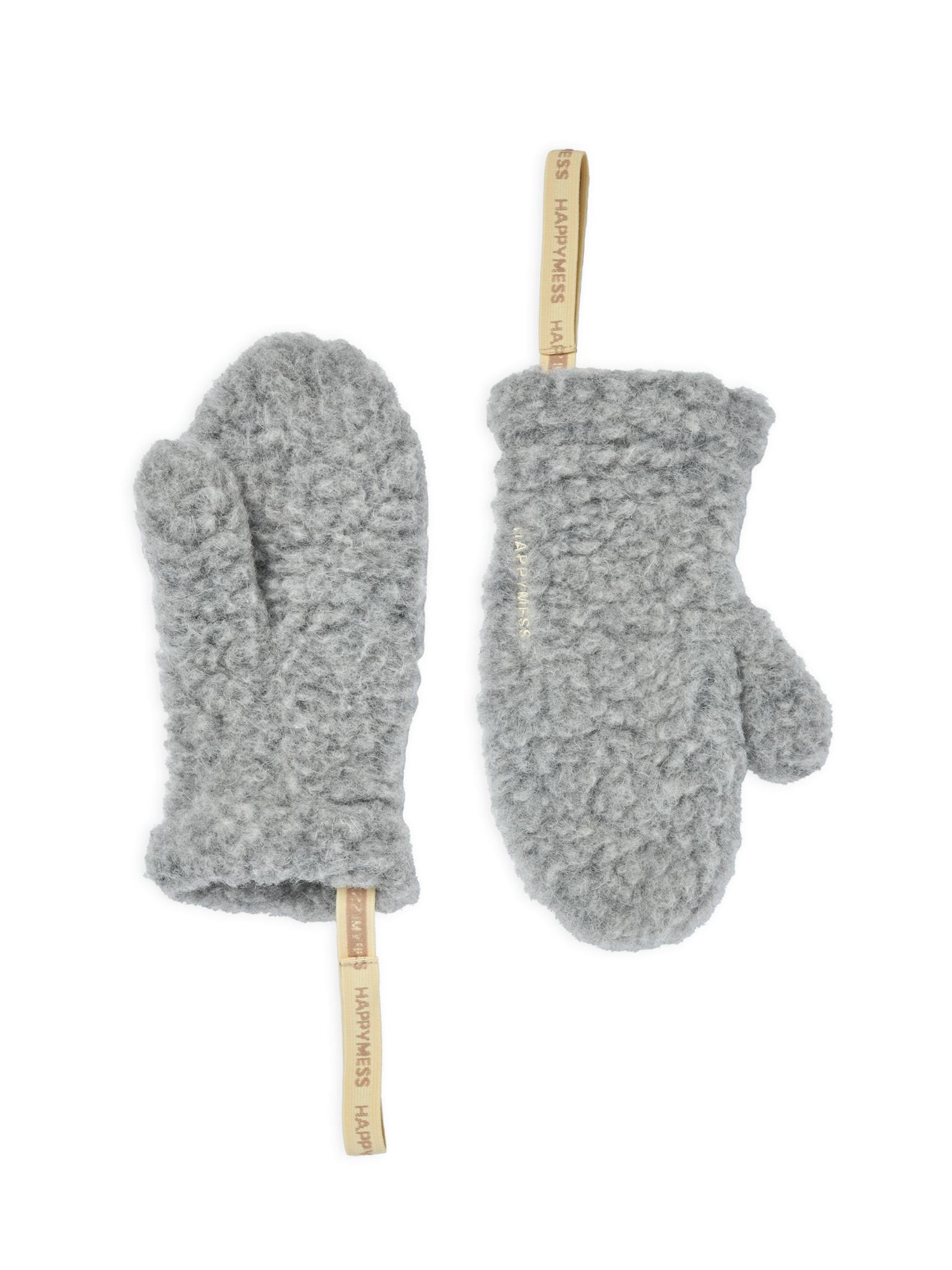 adult merino wool mittens - stone grey