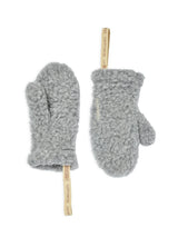 children's merino wool mittens - stone grey 6+