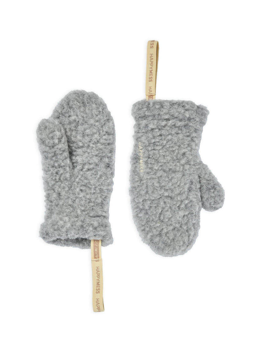 children's merino wool mittens - stone grey 6+