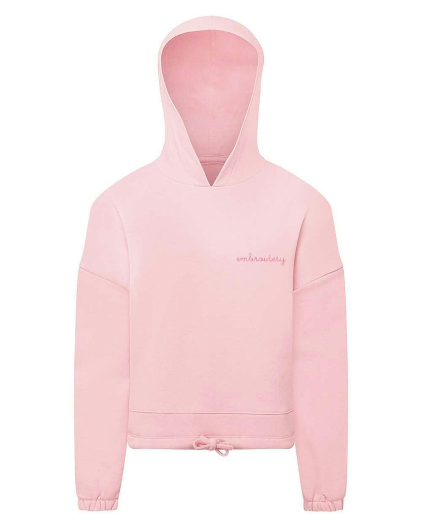 Cherry Monogrammed Girls Cropped Hoodie