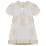 Woven Lace Dress Off White