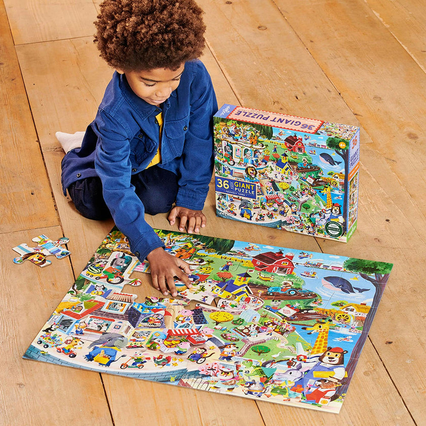 Giant Puzzle: Friendly Town - 36 Piece