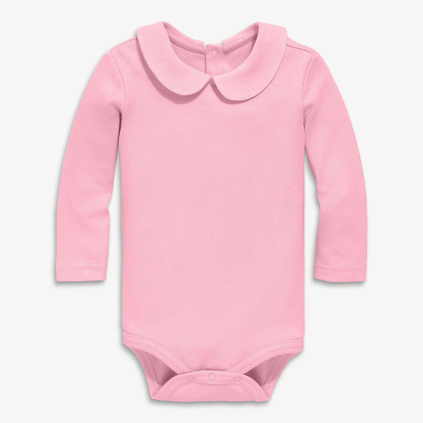 Organic long sleeve peter pan babysuit