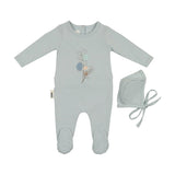 Line Art Footie and Beanie Set