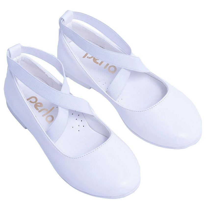 Perla Girls Snow White Matte Ballerina Flats
