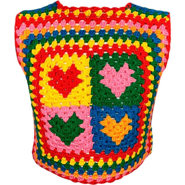 Tote Hand-Crochet Sleeveless Crop Top