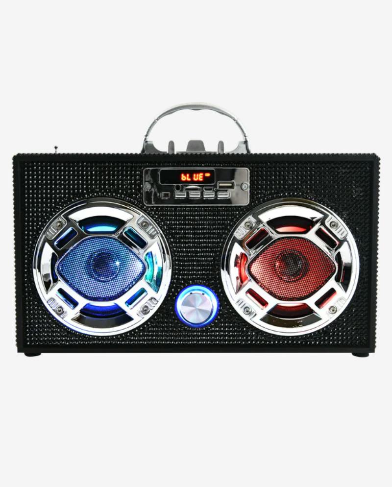Black Bling Bluetooth Speaker & FM Radio