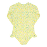 girls petite fleur front zip rashguard one piece