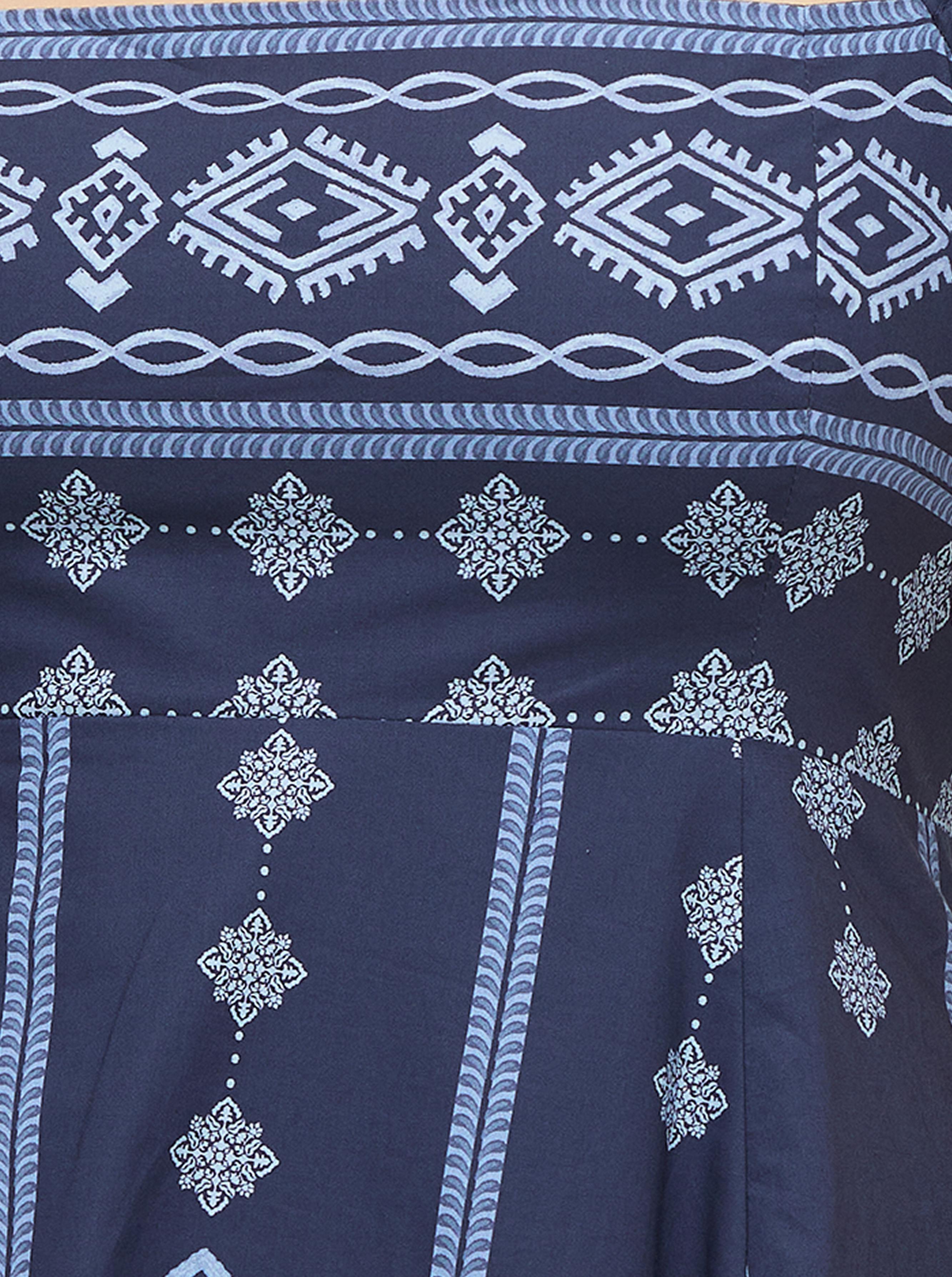 The Matilda Mini Dress - Navy Diamond Batik