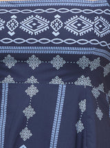The Cosima Nap Dress - Navy Diamond Batik