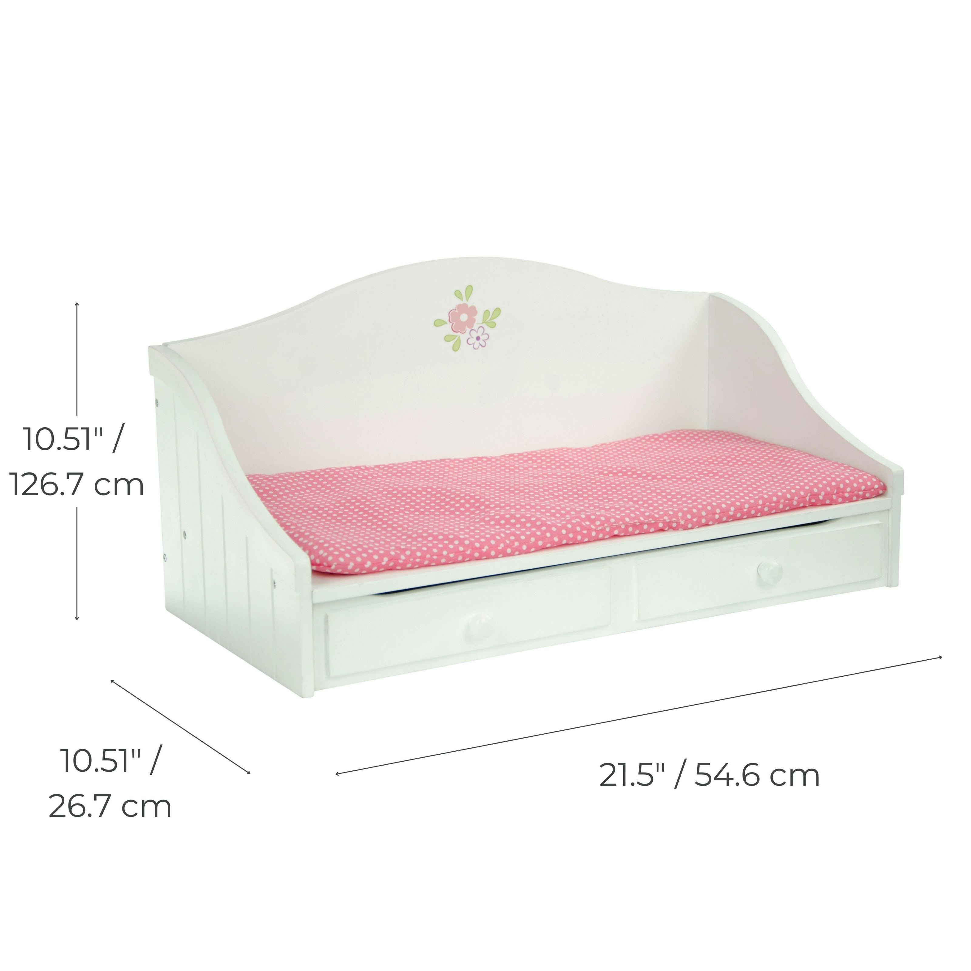 Olivia's Little World Trundle Day Bed with Bedding for 18