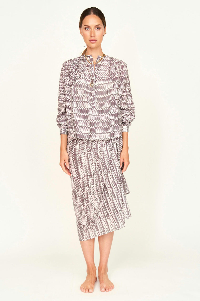 Florence Blouse in Grappa Minnow