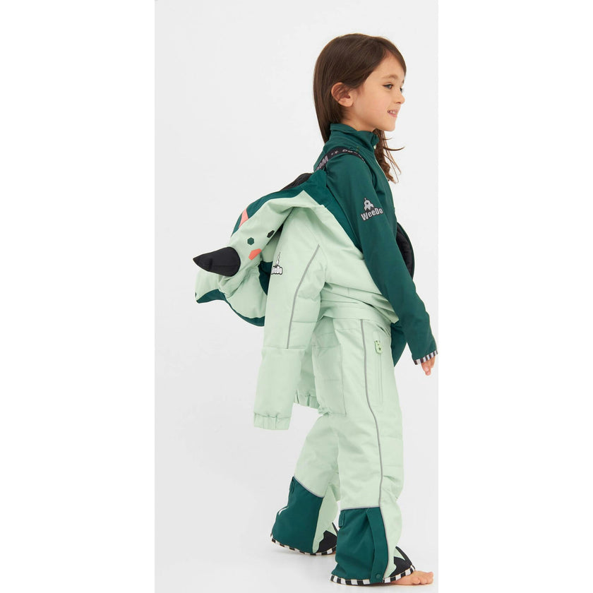 Lilido Monster Adjustable Hood Waterproof Zipper Snowsuit, Green