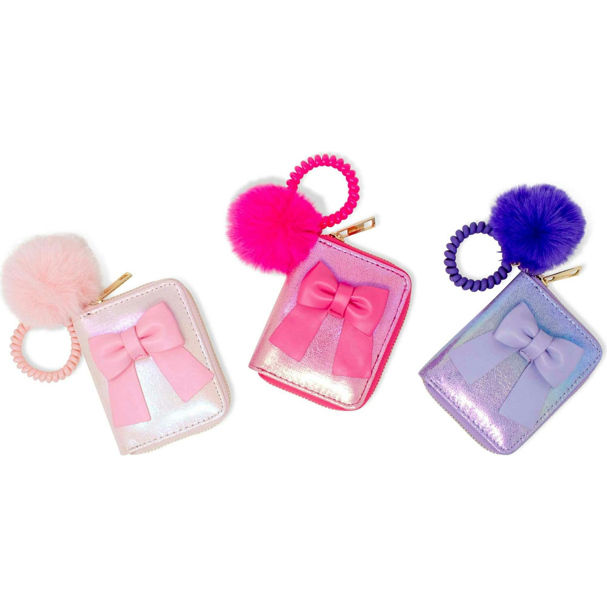 Shiny Jumbo Bow Spiral Strap Wallet