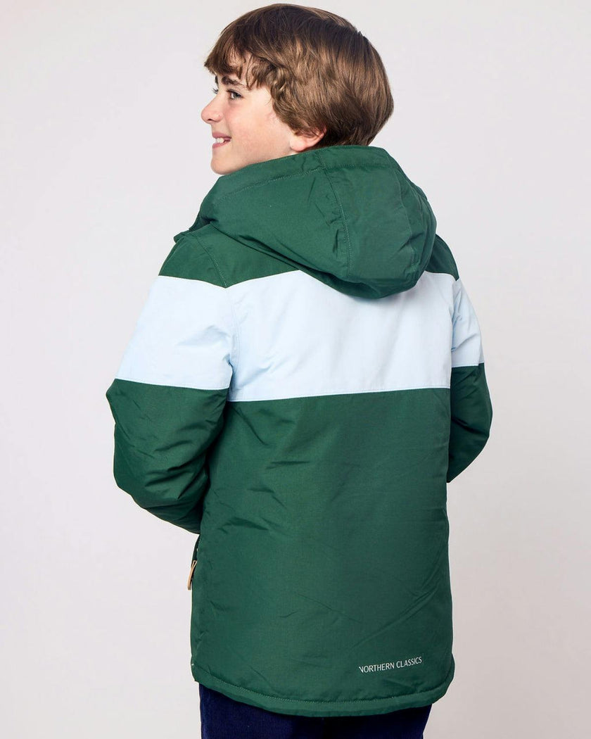 Kids Winter Coat in Ivy Green