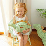 Dinosaur Handcrafted Rattan Storage Basket Mint Green - Small Wicker