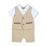 Beige Formal One‑Piece Baby Outfit