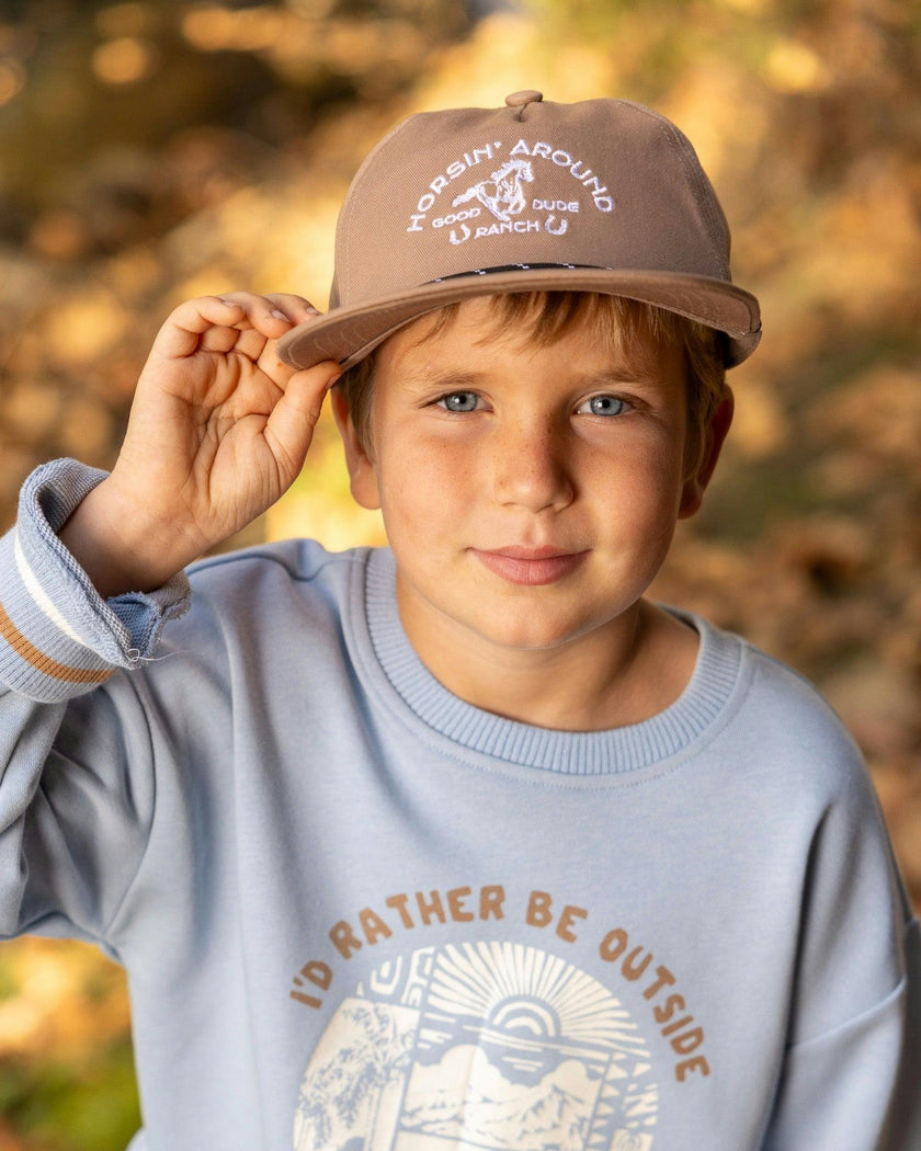 Horsin' Around Snapback Hat - Saddle Twill