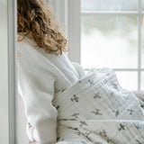 Original Organic Cotton Muslin Quilt - Pewter Planes